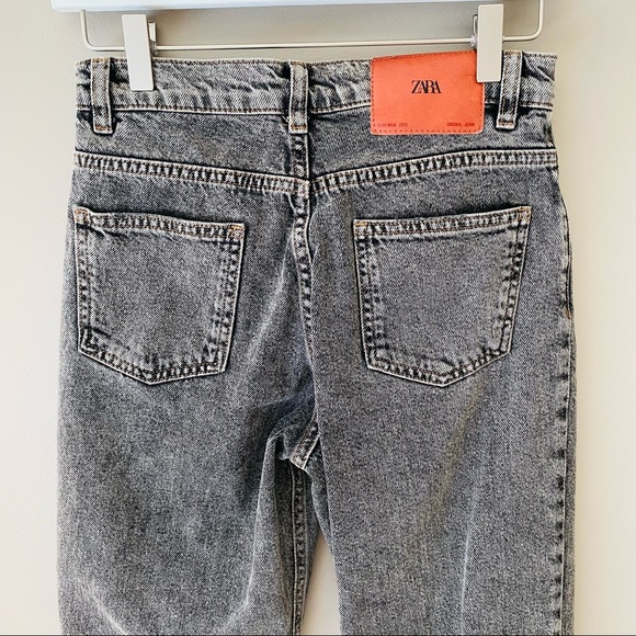 ZARA High-Rise Straight Jeans Black Sz 2 - Picture 9 of 10